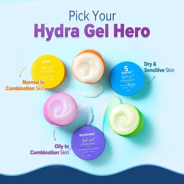 aqualogica illuminate + hydra gel moisturizer with wild berries & alpha arbutin