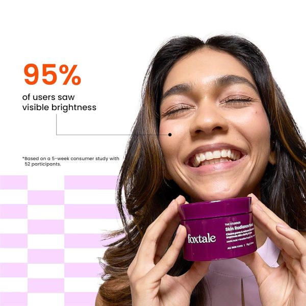 foxtale de tan face mask for glowing skin| clay mask with lactic acid for tan removal, reduction in blackheads, instant brightening| new age ubtan face pack for all skin types | men & women 75g